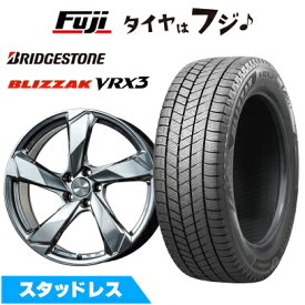 【新品】輸入車用 アウディA5（F5 8T） スタッドレスタイヤ ホイール4本セット 255/35R19 ブリヂストン ブリザック VRX3 ユーロアクシス クロスエッジ(クロームハイパーシルバー) 19インチ(送料無料)