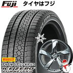 【新品】輸入車用 ボルボ（XC60） スタッドレスタイヤ ホイール4本セット 235/55R19 ピレリ ウィンター アイスゼロアシンメトリコ ユーロアクシス クロスエッジ(クロームハイパーシルバー) 19インチ(送料無料)