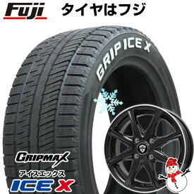 【新品国産4穴100車】 スタッドレスタイヤ ホイール4本セット 185/60R15 グリップマックス アイスX RWL ホワイトレター(限定2022年製) ブランドル ER16B 15インチ(送料無料)