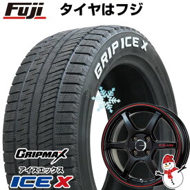 【新品】クロスビー/イグニス用 スタッドレスタイヤ ホイール4本セット 175/60R16 グリップマックス アイスX RWL ホワイトレター(限定2022年製) レアマイスター CS-V6(グロスブラック/レッドライン) 16インチ(送料無料)