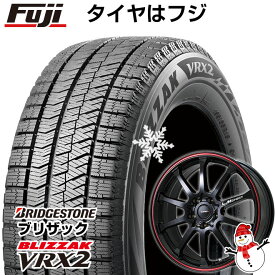 【新品国産5穴114.3車】 スタッドレスタイヤ ホイール4本セット 225/45R18 ブリヂストン ブリザック VRX2 レアマイスター LMスポーツLM-10R(ブラック/レッドライン) 18インチ(送料無料)