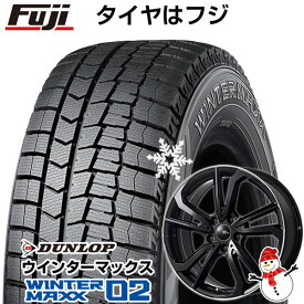 【新品国産5穴100車】 スタッドレスタイヤ ホイール4本セット 205/55R16 ダンロップ ウインターマックス 02 WM02 ブランドルライン レツィオ ブラックリムポリッシュ 16インチ(送料無料)