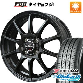 【新品国産4穴100車】 夏タイヤ ホイール4本セット 185/60R15 ヨコハマ ブルーアース AE-01F MID シュナイダー スタッグ 15インチ(送料無料)