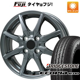 【新品】プロボックス/サクシード(160系) 夏タイヤ ホイール4本セット 155/80R14 88/86N ブリヂストン エコピア R710 ブランドル CJ28 14インチ(送料無料)