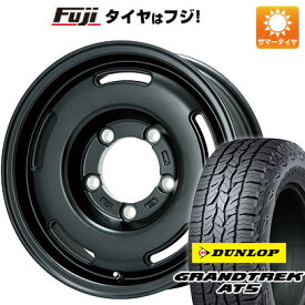 【新品】ジムニーシエラ/ジムニーノマド 夏タイヤ ホイール4本セット 215/70R16 ダンロップ グラントレック AT5 プレミックス プディン(マットブラック) 5.5J 16インチ(送料無料)