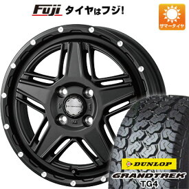 【新品 軽自動車】軽トラ 軽バン 夏タイヤ ホイール4本セット 145/80R12 80/78N ダンロップ グラントレック TG4 ウェッズ ウェッズアドベンチャー マッドヴァンス 07 12インチ(送料無料)