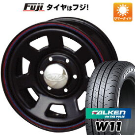 【新品】ハイエース200系 夏タイヤ ホイール4本セット 215/65R16 109/107N ファルケン W11 AWC デイトナスポークリバース ブラック 16インチ(送料無料)