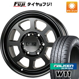 【新品】ハイエース200系 夏タイヤ ホイール4本セット 215/65R16 109/107N ファルケン W11 シーエルリンク KG WHEELS KW01-02　デイトナ 16インチ(送料無料)