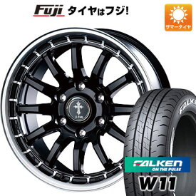 【新品】キャラバン 夏タイヤ ホイール4本セット 195/80R15 107/105N ファルケン W11 インターミラノ クロスフィールド アルファ 15インチ(送料無料)