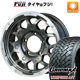 【新品】ジムニーシエラ/ジムニーノマド 夏タイヤ ホイール4本セット 215/75R15 グリップマックス インセプション A/T RWL(限定) レアマイスター LMG MS-9W ガンメタリムポリッシュ 5.5J 15インチ(送料無料)