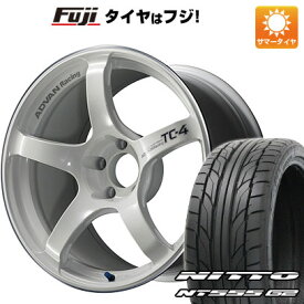 【パンク保証付き】【新品国産5穴100車】 夏タイヤ ホイール4本セット 215/45R17 ニットー NT555 G2 ヨコハマ アドバンレーシング TC4 17インチ(送料無料)