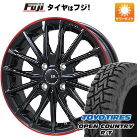 【新品 軽自動車】軽トラ 軽バン 夏タイヤ ホイール4本セット 145/80R12 80/78N トーヨー オープンカントリー R/T RBL ブランドルライン DF-10M グロスブラック/レッドリム 12インチ(送料無料)