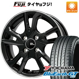 【新品国産4穴100車】 夏タイヤ ホイール4本セット 175/60R16 ヨコハマ ブルーアース GT AE51 ブランドルライン レツィオ ブラックリムポリッシュ 16インチ(送料無料)