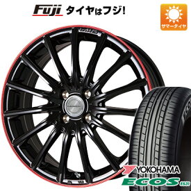 【新品 軽自動車】N-BOX タント スペーシア 夏タイヤ ホイール4本セット 165/55R15 ヨコハマ エコス ES31 レアマイスター LM-S FS15 (グロスブラック/レッドリム) 15インチ(送料無料)