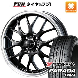 【新品 軽自動車】 夏タイヤ ホイール4本セット 165/55R14 ヨコハマ PARADA PA03 ブラックレター 95/93N ブレスト ユーロスポーツ タイプ805 セミグロスブラック 14インチ(送料無料)