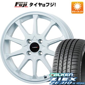 【新品国産4穴100車】 夏タイヤ ホイール4本セット 195/65R15 ファルケン ジークス ZE310R エコラン（限定） レアマイスター LMスポーツLM-10R(ホワイト) 15インチ(送料無料)