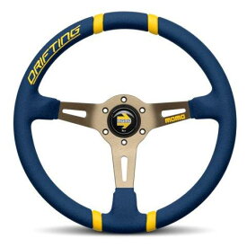 【正規輸入品】MOMO モモ ステアリング ハンドル DRIFTING ドリフティング マイクロファイバー BLUE 350Φ 85mm DEEP 送料無料（沖縄・離島除く）