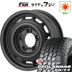 【新品】ジムニーシエラ/ジムニーノマド 夏タイヤ ホイール4本セット 195/80R15 ヨコハマ ジオランダー A/T4 G018 WL/RBL アピオ ワイルドボア ベンチュラ 6J 15インチ(送料無料)
