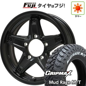 【新品】ジムニーシエラ/ジムニーノマド 夏タイヤ ホイール4本セット 195/80R15 グリップマックス マッドレイジM/T RWL(限定) レアマイスター LMG エトナ(マットブラック) 15インチ(送料無料) サマータイヤ