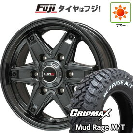 【新品】ジムニーシエラ/ジムニーノマド 夏タイヤ ホイール4本セット 195/80R15 グリップマックス マッドレイジM/T RWL(限定) レアマイスター LMG エトナ(ディープグレー) 15インチ(送料無料) サマータイヤ