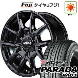 【新品】ハイエース200系 夏タイヤ ホイール4本セット 215/65R16 109/107S ヨコハマ PARADA PA03 ホワイトレター MID WHEELS KG-25 6.5J 16インチ(送料無料)
