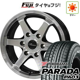 【新品】ハイエース200系 夏タイヤ ホイール4本セット 215/65R16 109/107S ヨコハマ PARADA PA03 ホワイトレター BUAN KB RACING16 6.5J 16インチ(送料無料)