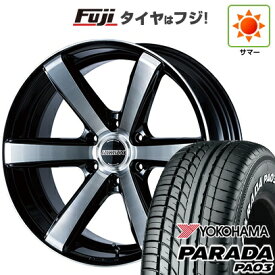 【新品】ハイエース200系 夏タイヤ ホイール4本セット 215/60R17 109/107S ヨコハマ PARADA PA03 ホワイトレター エセックス EC-17 17インチ(送料無料)