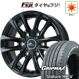 【新品】ハイエース200系 夏タイヤ ホイール4本セット 195/80R15 107/105Q グリップマックス スタチャー HC-V RWL（限定） WEDS ウェッズアドベンチャー プロディータ HC グロスブラック【限定】 6J 15インチ(送料無料)