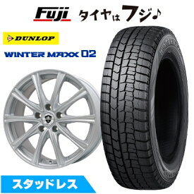 【新品】90系ノア/ヴォクシー スタッドレスタイヤ ホイール4本セット 205/60R16 92Q ダンロップ ウインターマックス 02 WM02 エルベ エステローザ MZV シルバー トヨタ車専 6J 16インチ(送料無料)