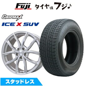 【新品】輸入車用 ボルボ（XC60） スタッドレスタイヤ ホイール4本セット 235/55R19 グリップマックス アイスX SUV BSW ブラックサイドウォール(限定) ユーロテック VP-LINE(シルバーポリッシュ) 8J 19インチ(送料無料)