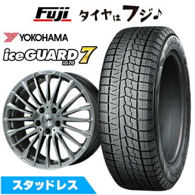 【新品】クラウンスポーツ/クラウンエステート スタッドレスタイヤ ホイール4本セット 235/50R20 ヨコハマ アイスガード7 セブンIG70 レアマイスター LF-FORCE クロームハイパーシルバーR14ボルト 7.5J 20インチ(送料無料)