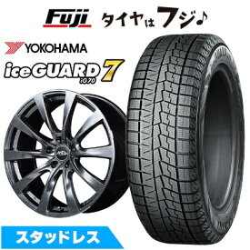 【新品】クラウンクロスオーバー スタッドレスタイヤ ホイール4本セット 225/45R21 ヨコハマ アイスガード7 セブンIG70(2024年製) MID WHEELS レフィナーダ モーション2 トヨタ・レクサス車専用 8J 21インチ(送料無料)