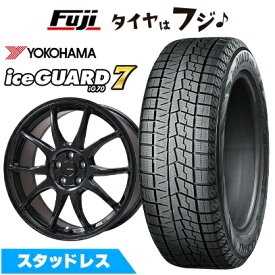 【新品国産車用5穴100】 スタッドレスタイヤ ホイール4本セット 225/60R17 ヨコハマ アイスガード7 セブンIG70 ホットスタッフ ジースピード G-06【限定】 7J 17インチ(送料無料)