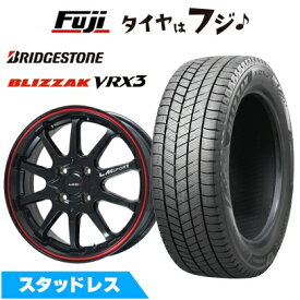 【新品】シビック タイプR(FL5) スタッドレスタイヤ ホイール4本セット 235/40R18 ブリヂストン ブリザック VRX3 レアマイスター LMスポーツ LM-10R(ブラック/レッドライン) 8.5J 18インチ(送料無料)