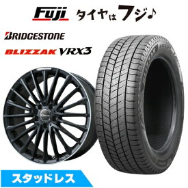 【新品】輸入車用 ベンツGLA（H247） スタッドレスタイヤ ホイール4本セット 235/55R18 ブリヂストン ブリザック VRX3 ユーロアクシス オーパス(マットブラック/リムポリッシュ) 7J 18インチ(送料無料)