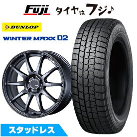 【新品国産車用5穴100】 スタッドレスタイヤ ホイール4本セット 225/45R18 ダンロップ ウインターマックス 02 WM02 SSR GT GTV02 グラファイトガンメタ【限定】 7.5J 18インチ(送料無料)