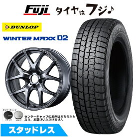 【新品国産車用5穴100】 スタッドレスタイヤ ホイール4本セット 225/45R18 ダンロップ ウインターマックス 02 WM02 SSR GT GTV03 グラファイトガンメタ【限定】 7.5J 18インチ(送料無料)
