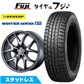 【新品】クラウン スタッドレスタイヤ ホイール4本セット 225/45R18 ダンロップ ウインターマックス 02 WM02 SSR GT GTV03 グラファイトガンメタ【限定】 8J 18インチ(送料無料)