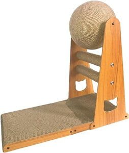 猫スクラッチャーおもちゃ サイザル麻スクラッチボール 猫爪とぎ 猫用 段ボール爪研ぎ 猫用ファニチャー 自立式 ダンボール ソファ家具保護スクラッチボード 子猫、爪研ぎ、登山用