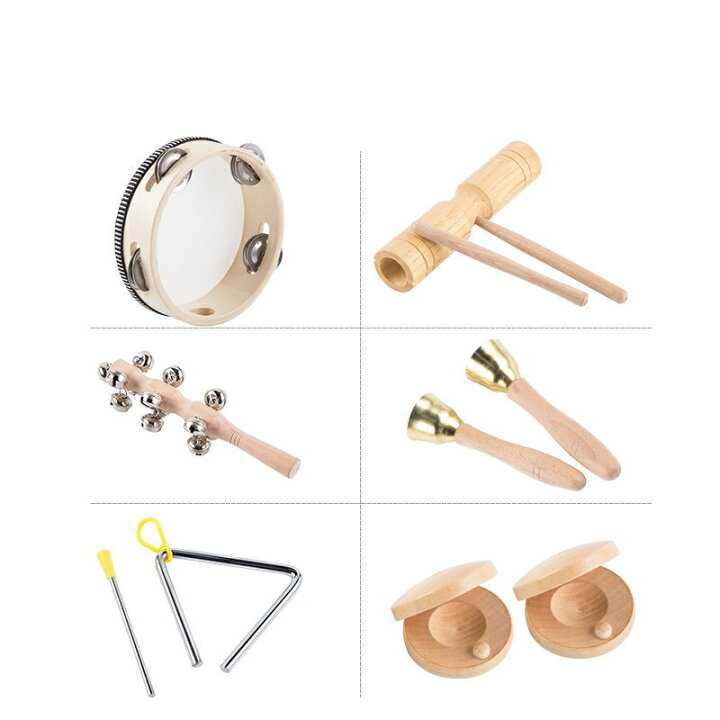 楽天市場】打楽器 木製 6点セット 幼児用 パーカッション 楽器セット 