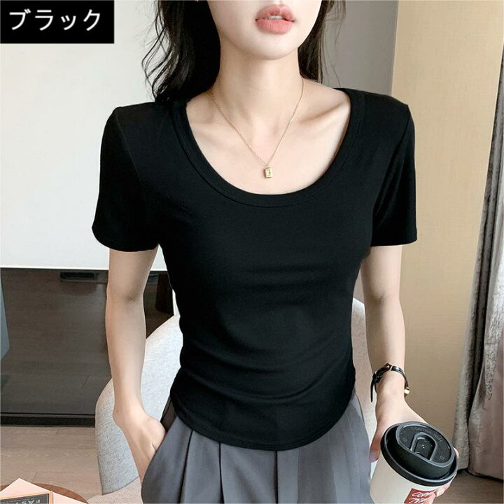 楽天市場】Tシャツ レディース トップス 半袖 丸首 Tシャツ 春 夏 