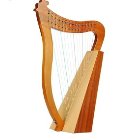 木製竪琴 アイリッシュハープ 15 19弦 手作り チューニングレンチ ハープ弦付き 音楽愛好家 初心者 子供 大人用