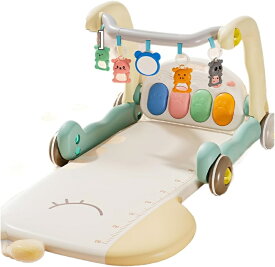 ベビージムプレイマット ベビージム ベビープレイマット 赤ちゃん おもちゃ 室内遊具 知育玩具 感覚刺激 音楽＆ライト 押し車 折りたたみ ベビージムプレイマット 赤ちゃん・幼児おもちゃ 収納便利 知育おもちゃ付き 赤ちゃん ベビー おもちゃ 0歳 出産祝い プレゼント