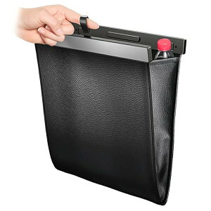 車 ゴミ箱 ごみ箱 車用ゴミ箱 車用ごみ箱 収納 車用品 ダストボックス カー用品 車載 小物入れ 後部座席 レザー ブラック