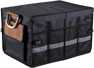 車用収納ボックス 大容量 トランク収納 防水 ラゲッジルーム 仕切リ板 車用品 便利グッズ 収納ケース 折り畳み式 車のトランクオーガナイザ SUV 軽自動車などの大中小型車に適用トラック キ