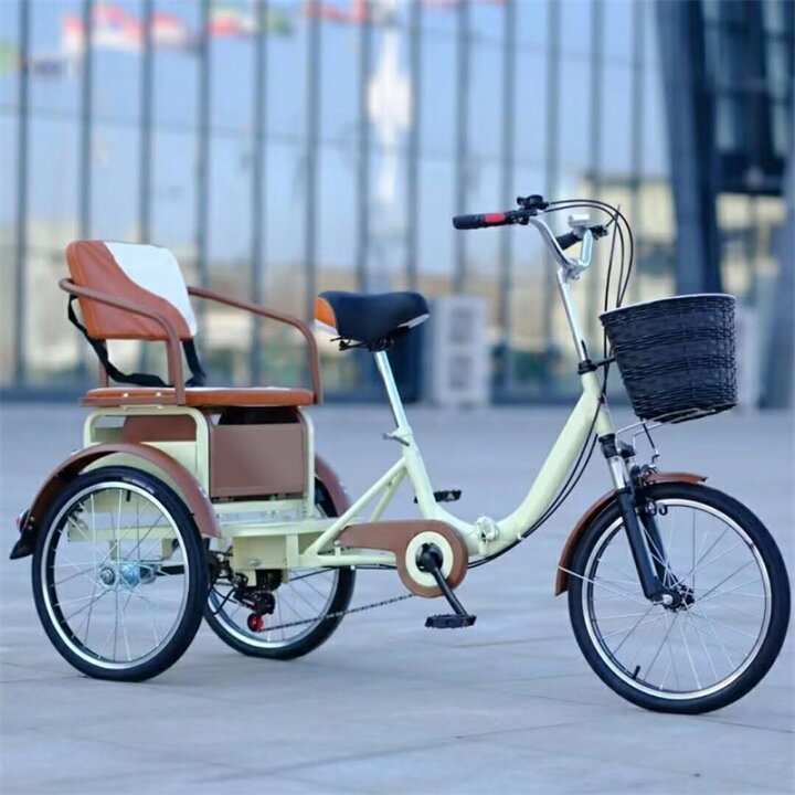 楽天市場】三輪自転車 3輪バイク ダブルブレーキ シニア転ばない自転車 