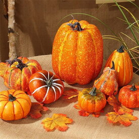 ハロウィン飾り DIY ハロウィーン かぼちゃ 7PCS ハロウィン かぼちゃ シミュレーションパンプキン カボチャ ハロウィーン 装飾セット カボチャ 撮影 秋 小道具 ハロウィンかぼちゃ置物 オーナメント ハロウィン