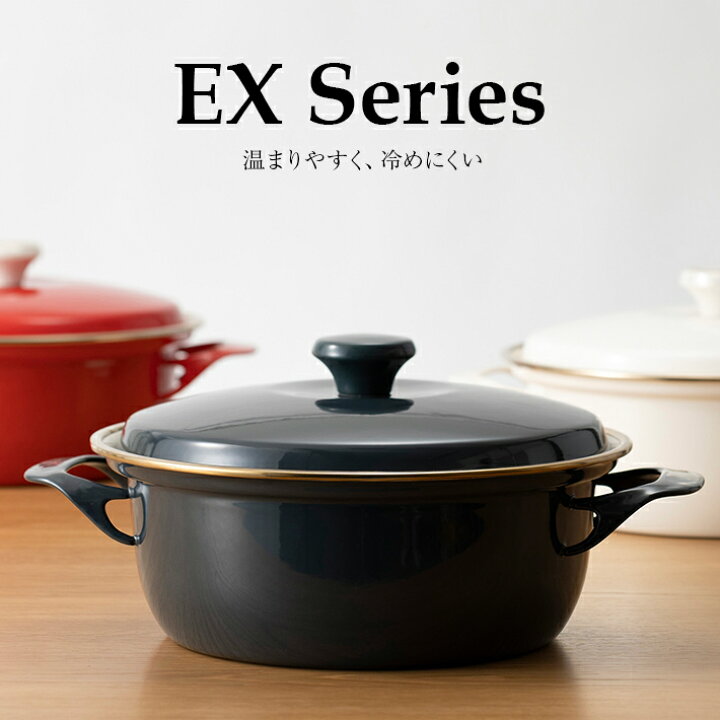 楽天市場】富士ホーロー EXシリーズ キャセロール 22cm レシピ集付き 3 
