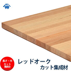 レッドオーク カット集成材　20×300×3000mm [長さ・巾 オーダーカット無料！]　/　端材同梱、円形、斜めカット、断面、塗装など追加工OK！/名前の通り少し赤みがかった木材/板/無垢集成材/DIY/日曜大工/木工/棚板/家具材/リノベーション