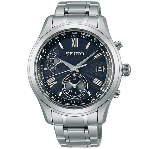 SEIKOセイコー腕時計ブライツソーラー電波時計ワールドタイム 超安い品質 SAGA309 即納送料無料